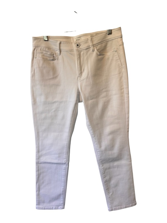 J. Jill Denim - J. Jill Womens White Summer Skinny Jeans Sz 6 Cropped Leg Slim Ankle